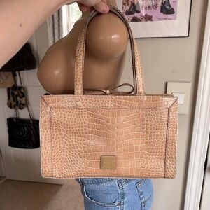 y2k 2000s Liz Claiborne croc embossed shoulder bag
